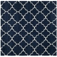 thumbnail image 1 of SAFAVIEH Hudson Jaye Plush Geometric Shag Area Rug, Navy/Ivory, 5' x 5' Square, 1 of 9