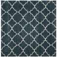 thumbnail image 1 of SAFAVIEH Hudson Jaye Plush Geometric Shag Area Rug, Slate Blue/Ivory, 9' x 9' Square, 1 of 9