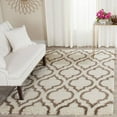 thumbnail image 1 of SAFAVIEH Hudson Louise Geometric Shag Area Rug, Ivory/Beige, 4' x 6', 1 of 11