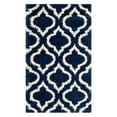 thumbnail image 1 of SAFAVIEH Hudson Louise Geometric Shag Area Rug, Navy/Ivory, 7' x 7' Round, 1 of 11
