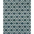 thumbnail image 1 of SAFAVIEH Hudson Louise Geometric Shag Area Rug, Slate Blue/Ivory, 7' x 7' Round, 1 of 11