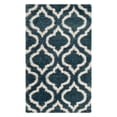 thumbnail image 1 of SAFAVIEH Hudson Louise Geometric Shag Area Rug, Slate Blue/Ivory, 7' x 7' Square, 1 of 11