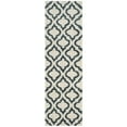 thumbnail image 1 of SAFAVIEH Hudson Louise Geometric Shag Runner Rug, Ivory/Slate Blue, 2'3" x 8', 1 of 10