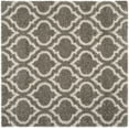 thumbnail image 1 of SAFAVIEH Hudson Louise Plush Geometric Shag Area Rug, Grey/Ivory, 5' x 5' Square, 1 of 6