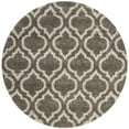 thumbnail image 1 of SAFAVIEH Hudson Louise Plush Geometric Shag Area Rug, Grey/Ivory, 9' x 9' Round, 1 of 6