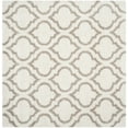 thumbnail image 1 of SAFAVIEH Hudson Louise Plush Geometric Shag Area Rug, Ivory/Beige, 5' x 5' Square, 1 of 6
