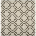 thumbnail image 1 of SAFAVIEH Hudson Louise Plush Geometric Shag Area Rug, Ivory/Grey, 4' x 4' Square, 1 of 6