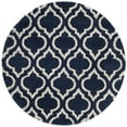 thumbnail image 1 of SAFAVIEH Hudson Louise Plush Geometric Shag Area Rug, Navy/Ivory, 3' x 3' Round, 1 of 5
