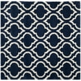 thumbnail image 1 of SAFAVIEH Hudson Louise Plush Geometric Shag Area Rug, Navy/Ivory, 3' x 3' Square, 1 of 5
