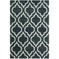 thumbnail image 1 of SAFAVIEH Hudson Louise Plush Geometric Shag Area Rug, Slate Blue/Ivory, 2' x 3', 1 of 5