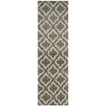 thumbnail image 1 of SAFAVIEH Hudson Louise Plush Geometric Shag Runner Rug, Grey/Ivory, 2'3" x 12', 1 of 6