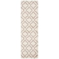 thumbnail image 1 of SAFAVIEH Hudson Louise Plush Geometric Shag Runner Rug, Ivory/Beige, 2'3" x 6', 1 of 6