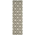 thumbnail image 1 of SAFAVIEH Hudson Louise Plush Geometric Shag Runner Rug, Ivory/Grey, 2'3" x 6', 1 of 6