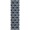 thumbnail image 1 of SAFAVIEH Hudson Louise Plush Geometric Shag Runner Rug, Navy/Ivory, 2'3" x 10', 1 of 5