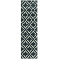 thumbnail image 1 of SAFAVIEH Hudson Louise Plush Geometric Shag Runner Rug, Slate Blue/Ivory, 2'3" x 10', 1 of 6