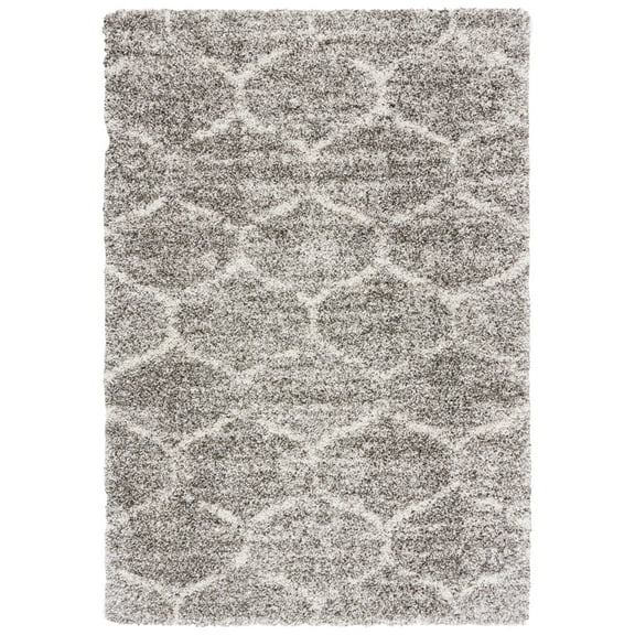 SAFAVIEH Hudson Shag Collection SGH265F Grey / Ivory Rug