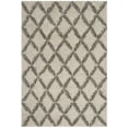 thumbnail image 1 of SAFAVIEH Hudson Franklin Geometric Shag Area Rug, Ivory/Grey, 5' x 7', 1 of 8
