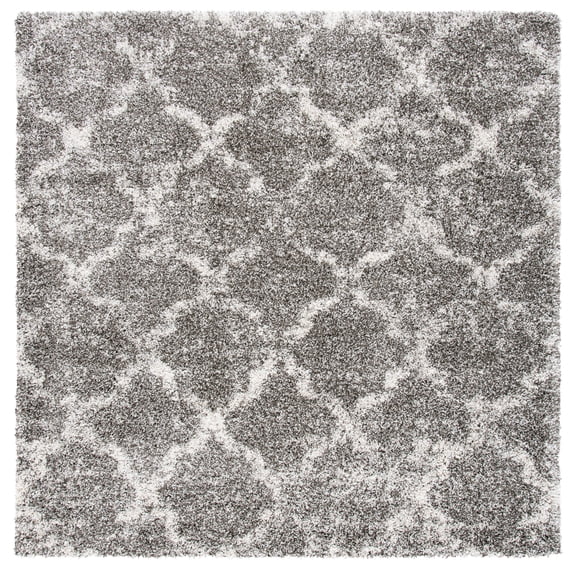 SAFAVIEH Hudson Shag Jacinda Abstract Area Rug, Ivory/Beige, 7' x 7' Round