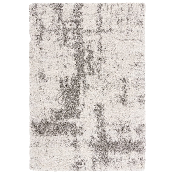 SAFAVIEH Hudson Shag Jacinth Abstract Area Rug, Ivory/Grey, 2' x 3'