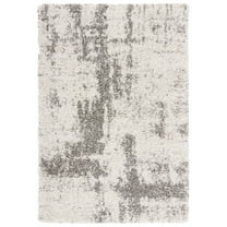 SAFAVIEH Hudson Shag Jacinth Abstract Area Rug, Ivory/Grey, 5'3" x 7'6"