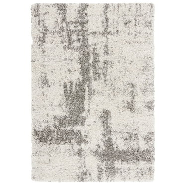 SAFAVIEH Hudson Shag Jacinth Abstract Area Rug, Ivory/Grey, 8' x 10'
