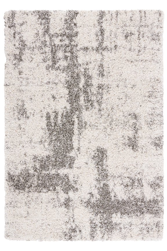 Hudson Shag Jacinth Abstract Area Rug, Ivory/Grey, 9' x 12'
