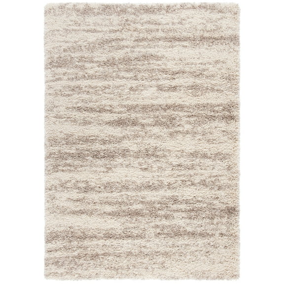 SAFAVIEH Hudson Jack Abstract Shag Area Rug, Ivory/Beige, 2' x 3'