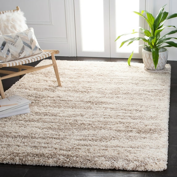 SAFAVIEH Hudson Jack Abstract Shag Area Rug, Ivory/Beige, 2' x 3'
