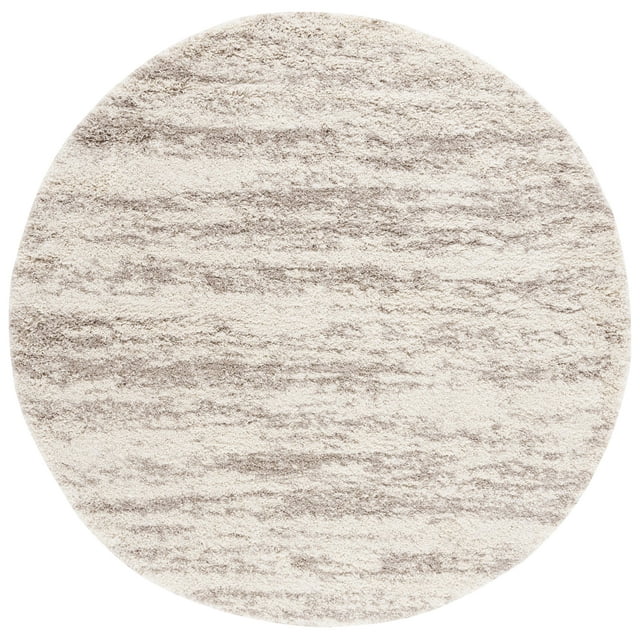 SAFAVIEH Hudson Shag Jack Abstract Area Rug, Ivory/Beige, 5' x 5' Round