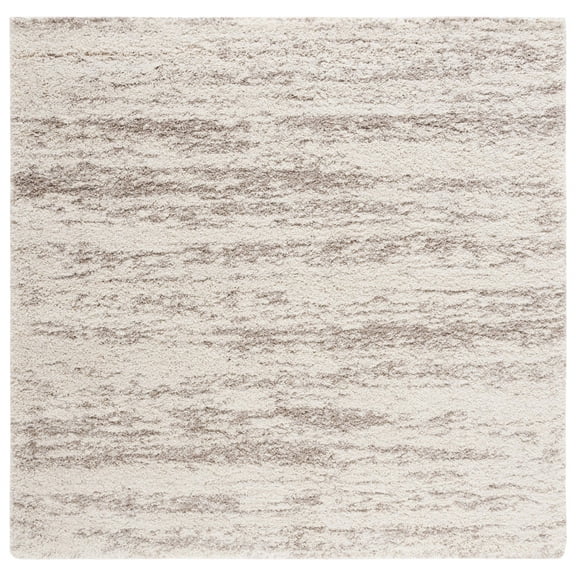 SAFAVIEH Hudson Shag Jack Abstract Area Rug, Ivory/Beige, 5' x 5' Square