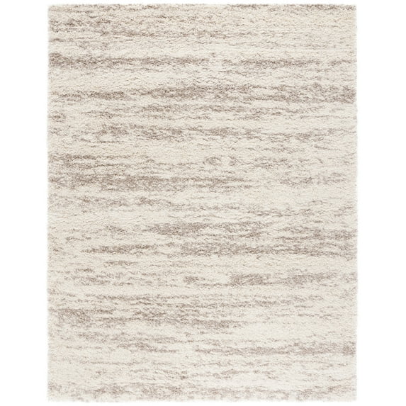 SAFAVIEH Hudson Jack Abstract Shag Area Rug, Ivory/Beige, 8' x 10'