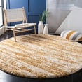 thumbnail image 1 of SAFAVIEH Hudson Jack Abstract Shag Area Rug, Ivory/Gold, 4' x 4' Round, 1 of 11