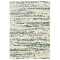 SAFAVIEH Hudson Shag Jack Abstract Area Rug, Ivory/Green, 4' x 6'