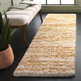 thumbnail image 1 of SAFAVIEH Hudson Jack Abstract Shag Runner Rug, Ivory/Gold, 2'3" x 8', 1 of 11