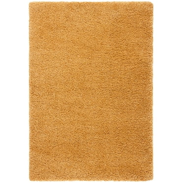 SAFAVIEH Hudson Shag Jackie Solid Area Rug, Gold, 5'3" x 7'6"