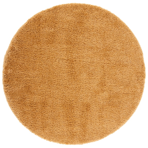SAFAVIEH Hudson Shag Jackie Solid Area Rug, Gold, 7' x 7' Round