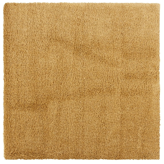 SAFAVIEH Hudson Shag Jackie Solid Area Rug, Gold, 7' x 7' Square