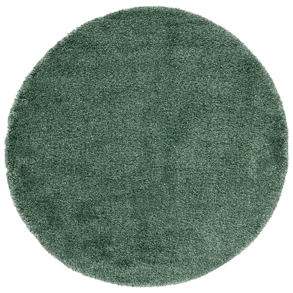 SAFAVIEH Hudson Shag Jackie Solid Area Rug, Green, 7' x 7' Round