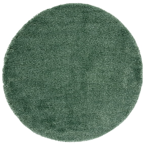 SAFAVIEH Hudson Shag Jackie Solid Area Rug, Green, 7' x 7' Round