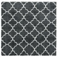 thumbnail image 1 of SAFAVIEH Hudson Shag Jackson Trellis Area Rug, Dark Grey/Ivory, 7' x 7' Square, 1 of 8