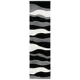 thumbnail image 1 of SAFAVIEH Florida Tyler Geometric Shag Runner Rug, Grey/Black, 2'3" x 9', 1 of 8