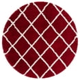 thumbnail image 1 of SAFAVIEH Hudson Shag Jackson Trellis Area Rug, Red/Ivory, 7' x 7' Round, 1 of 8