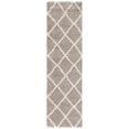 thumbnail image 1 of SAFAVIEH Hudson Shag Jackson Trellis Runner Rug, Beige/Ivory, 2'3" x 8', 1 of 8