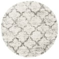 thumbnail image 1 of SAFAVIEH Hudson Shag Jacqueline Quatrefoil Area Rug, Ivory/Grey, 7' x 7' Round, 1 of 9