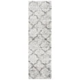 thumbnail image 1 of SAFAVIEH Hudson Shag Jacqueline Quatrefoil Runner Rug, Ivory/Grey, 2'3" x 8', 1 of 9