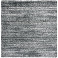 thumbnail image 1 of SAFAVIEH Hudson Shag Jaden Striped Area Rug, Dark Grey/Ivory, 7' x 7' Square, 1 of 7