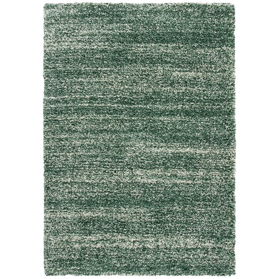 SAFAVIEH Hudson Shag Jaden Striped Area Rug, Green/Ivory, 4' x 6'