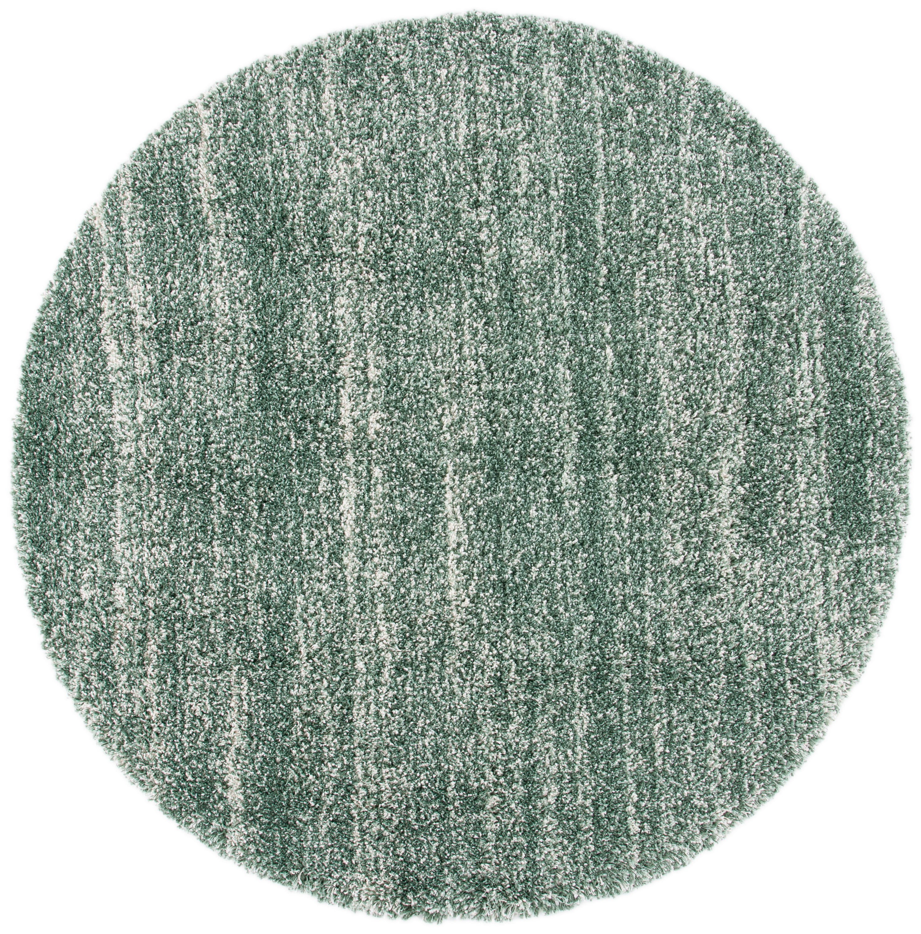 Ivory Bliss 84" Round Synthetic Shag Area Rug