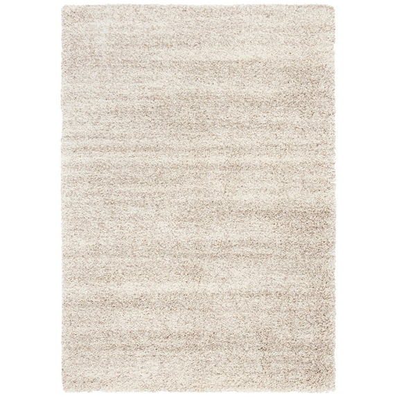 SAFAVIEH Hudson Shag Jaden Striped Area Rug, Ivory/Beige, 5'3" x 7'6"