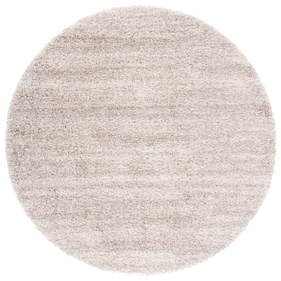 SAFAVIEH Hudson Shag Jaden Striped Area Rug, Ivory/Beige, 7' x 7' Round